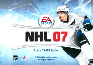 NHL 07 screen shot title